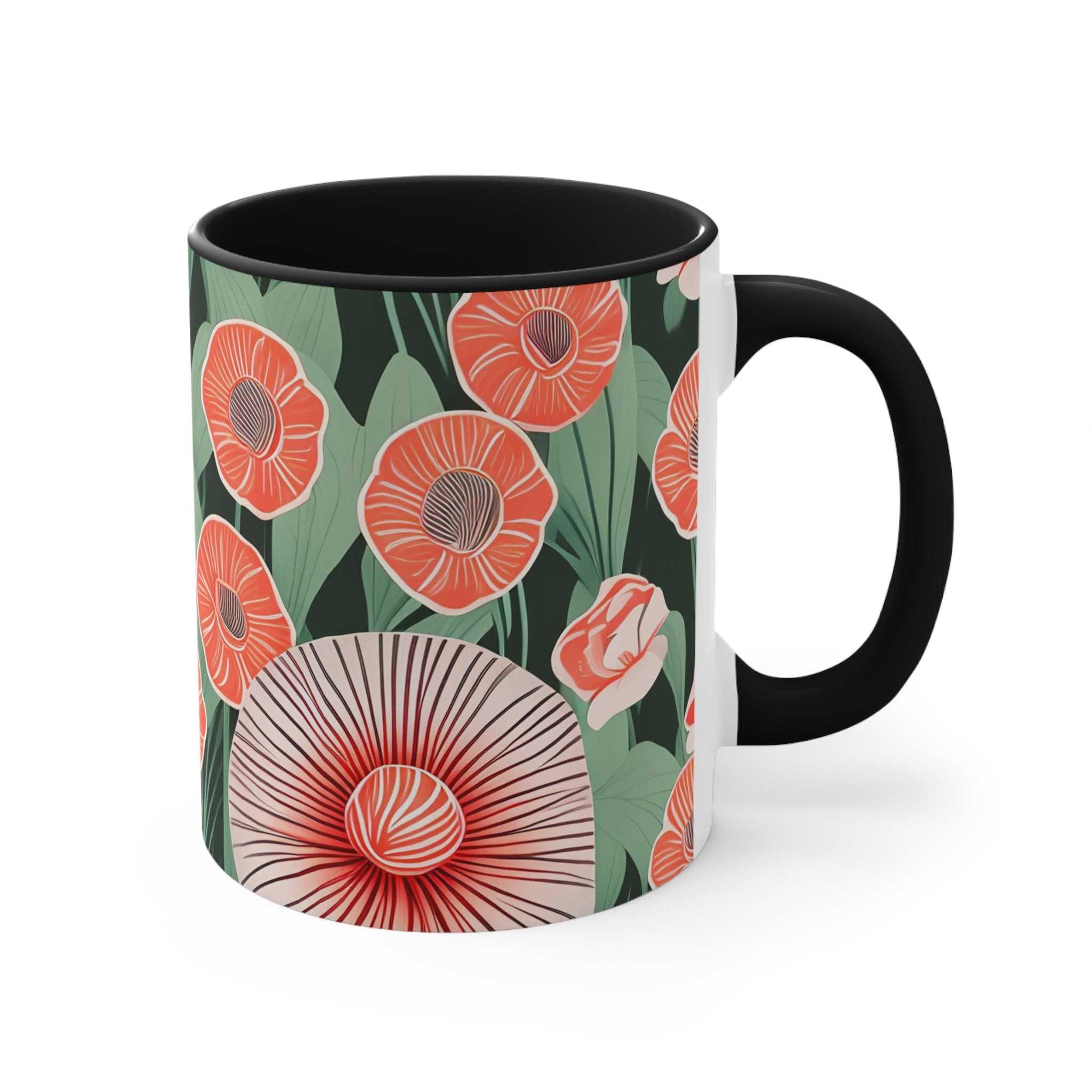 Art Deco Flowers, Ceramic Coffee Mug