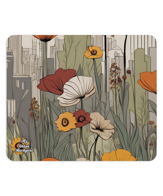 Urban Flowers, Computer Mouse Pad - for Home or Office