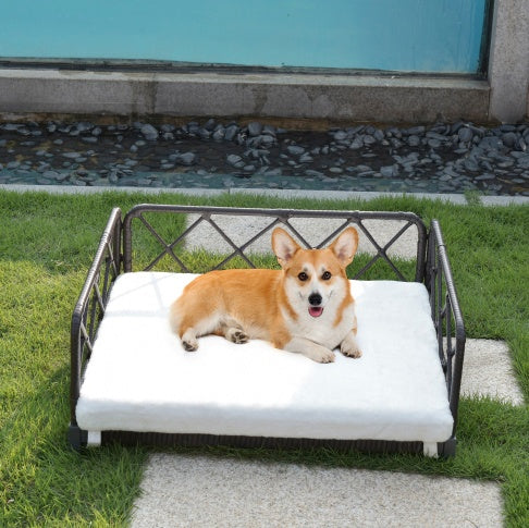 25" Wicker Pet Bed, Outdoor Indoor