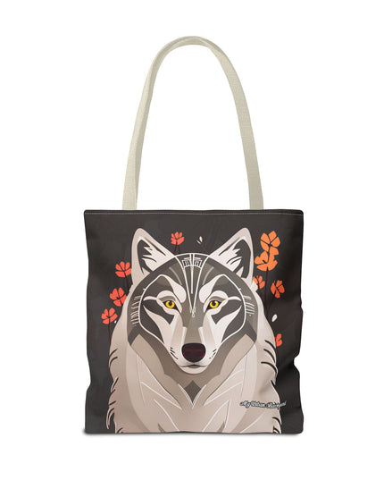 Art Deco Wolf Tote Bag with Cotton Handles For Everyday Use, 3 Sizes