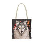 Art Deco Wolf Tote Bag with Cotton Handles For Everyday Use, 3 Sizes