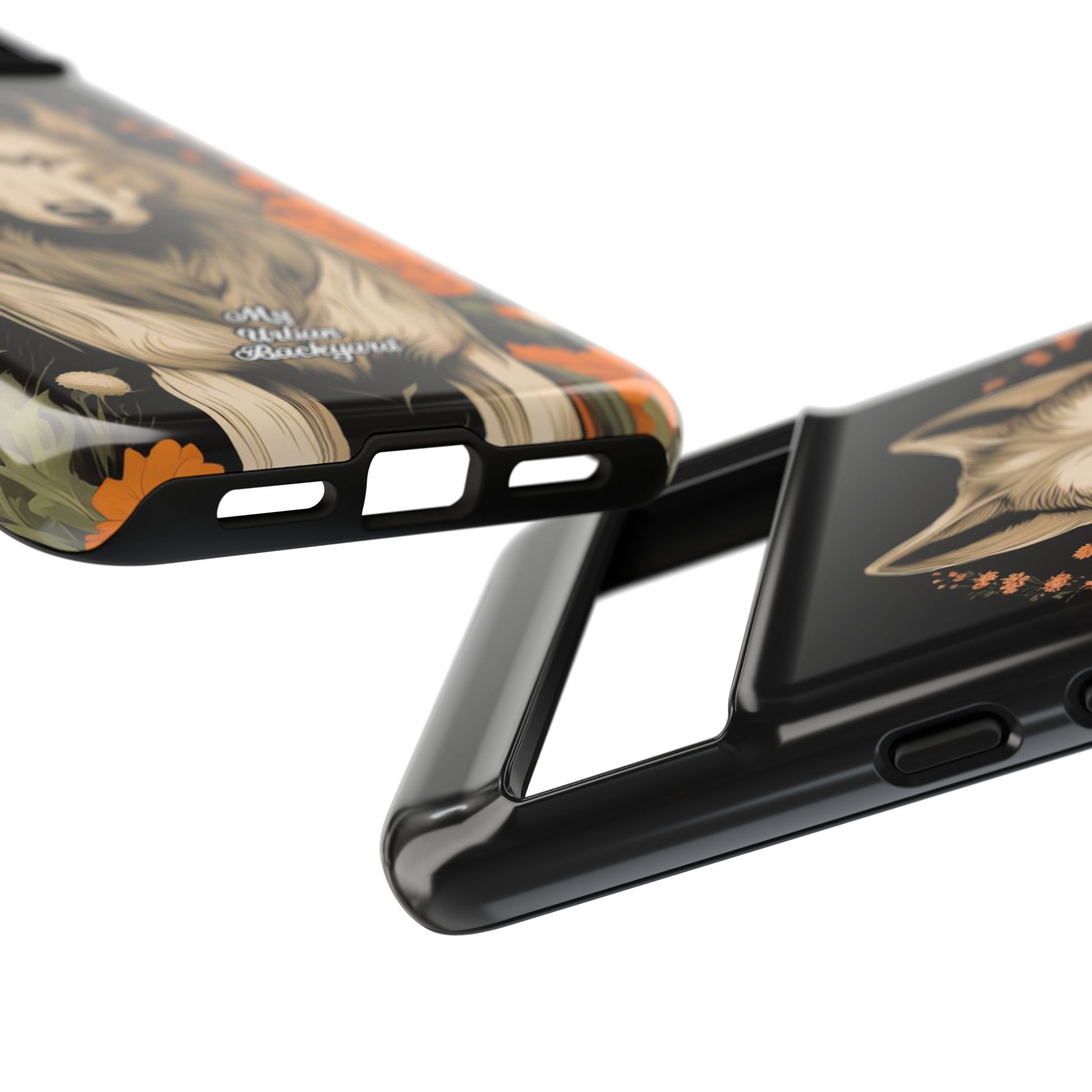 Wolf with Flowers, Animal Cell Phone Case - Apple, Samsung, Google Pixel