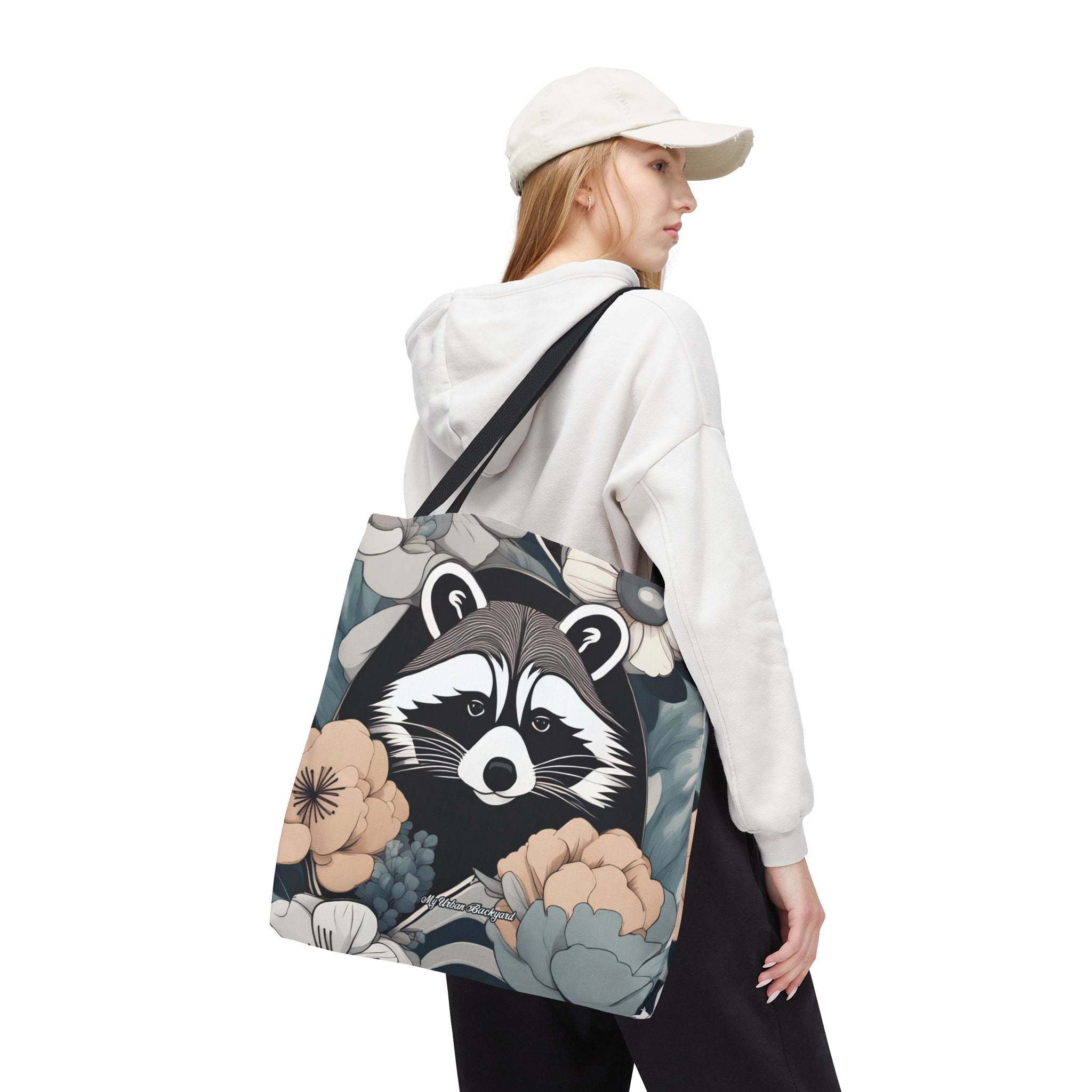 Rocco Pawsley, Raccoon Tote Bag with Cotton Handles For Everyday Use, 3 Sizes