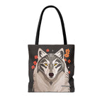 Art Deco Wolf Tote Bag with Cotton Handles For Everyday Use, 3 Sizes
