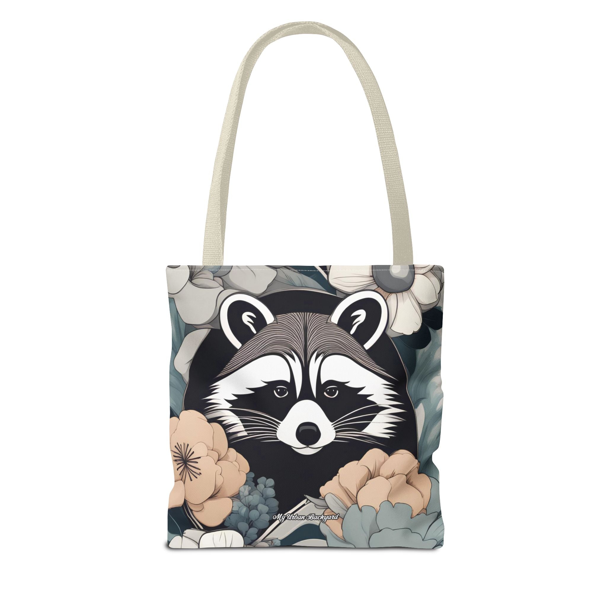 Rocco Pawsley, Raccoon Tote Bag with Cotton Handles For Everyday Use, 3 Sizes