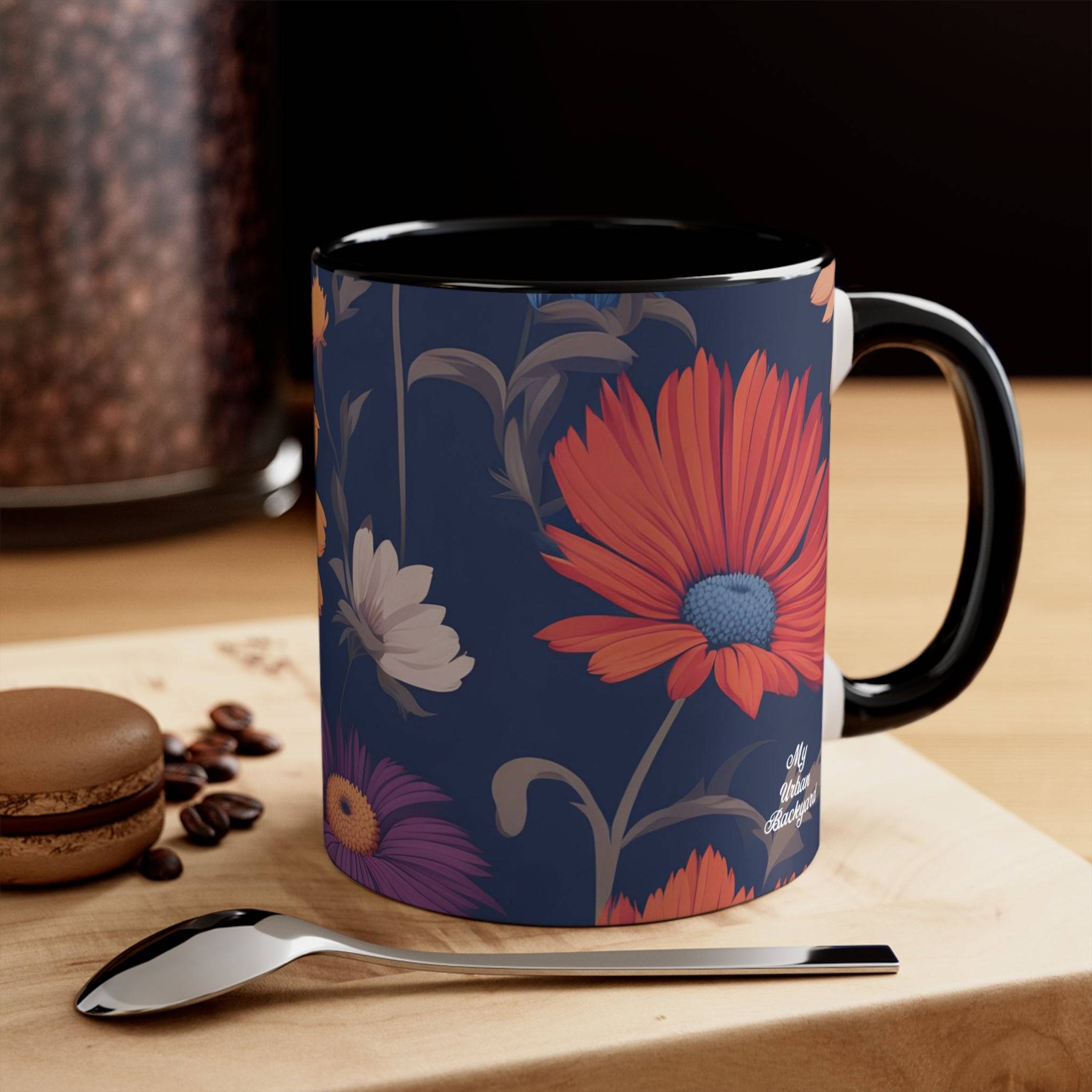 Ceramic Mug for Coffee, Tea, Hot Cocoa. Home/Office, Fun Wildflowers