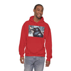 Urban Crow In Falling Snow Hoodie — Comfy Winter Graphic Hoodie