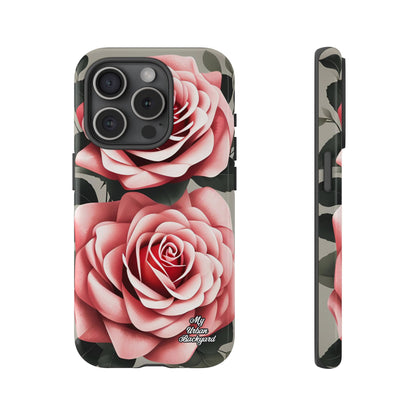 Pink Rose Flowers, Cell Phone Case - Apple, Samsung or Google Pixel