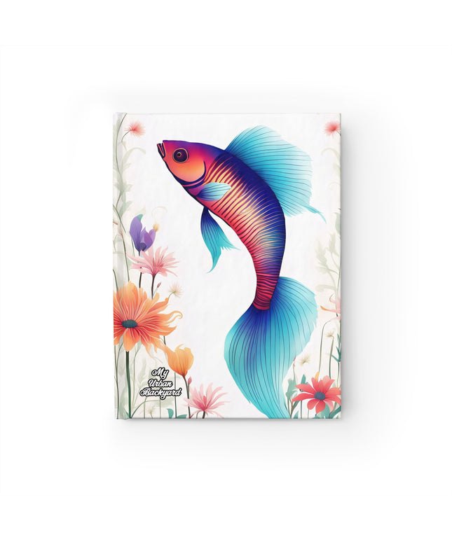 Fish with Flowers, Hardcover Notebook Journal - Write in Style