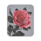 Single Rose Flower, Cozy Outdoor Picnic Blanket, Water-Resistant Bottom, 51" × 61"