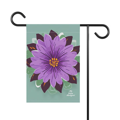 Purple Flower, Outdoor Garden Flag, Decor for Yard, Patio, House, 12" x 18", Double Sided Vertical. Flag only
