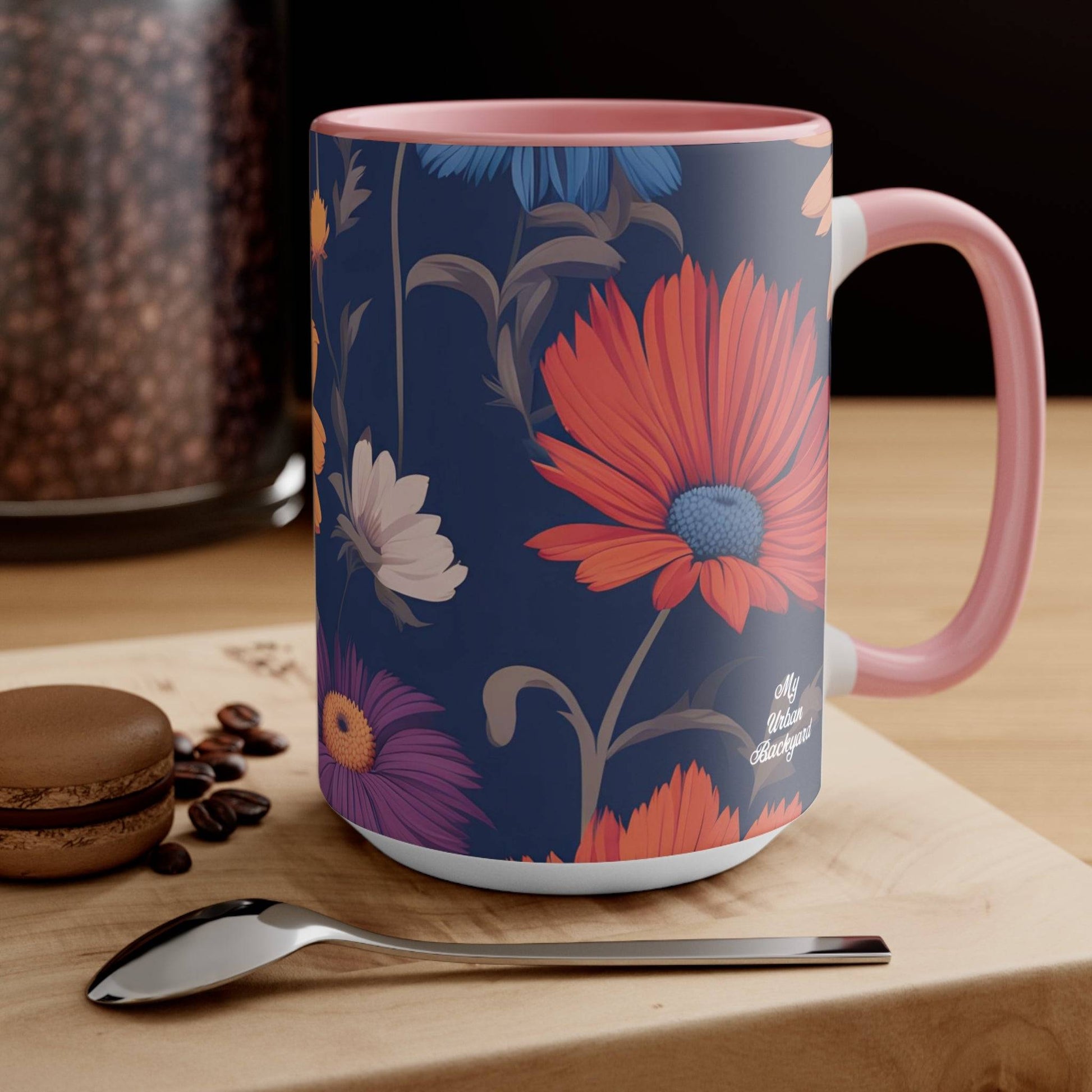 Ceramic Mug for Coffee, Tea, Hot Cocoa. Home/Office, Fun Wildflowers