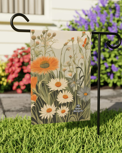 Daisy Wildflowers, Garden Flag for Yard, Patio, Porch, or Work, 12"x18" - Flag only