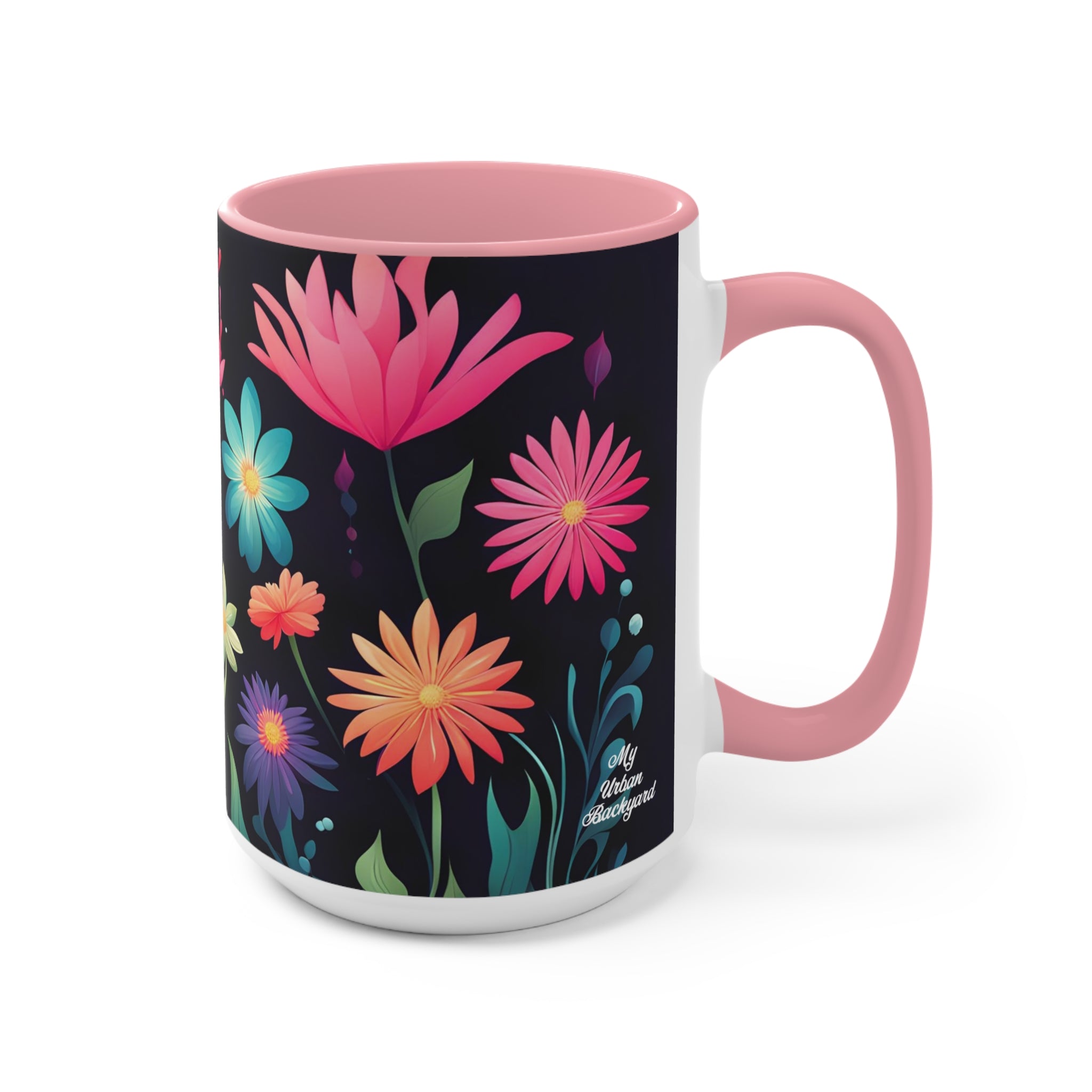 Colorful Flowers, Ceramic Coffee Mug