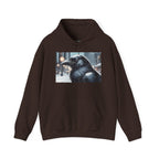 Urban Crow In Falling Snow Hoodie — Comfy Winter Graphic Hoodie