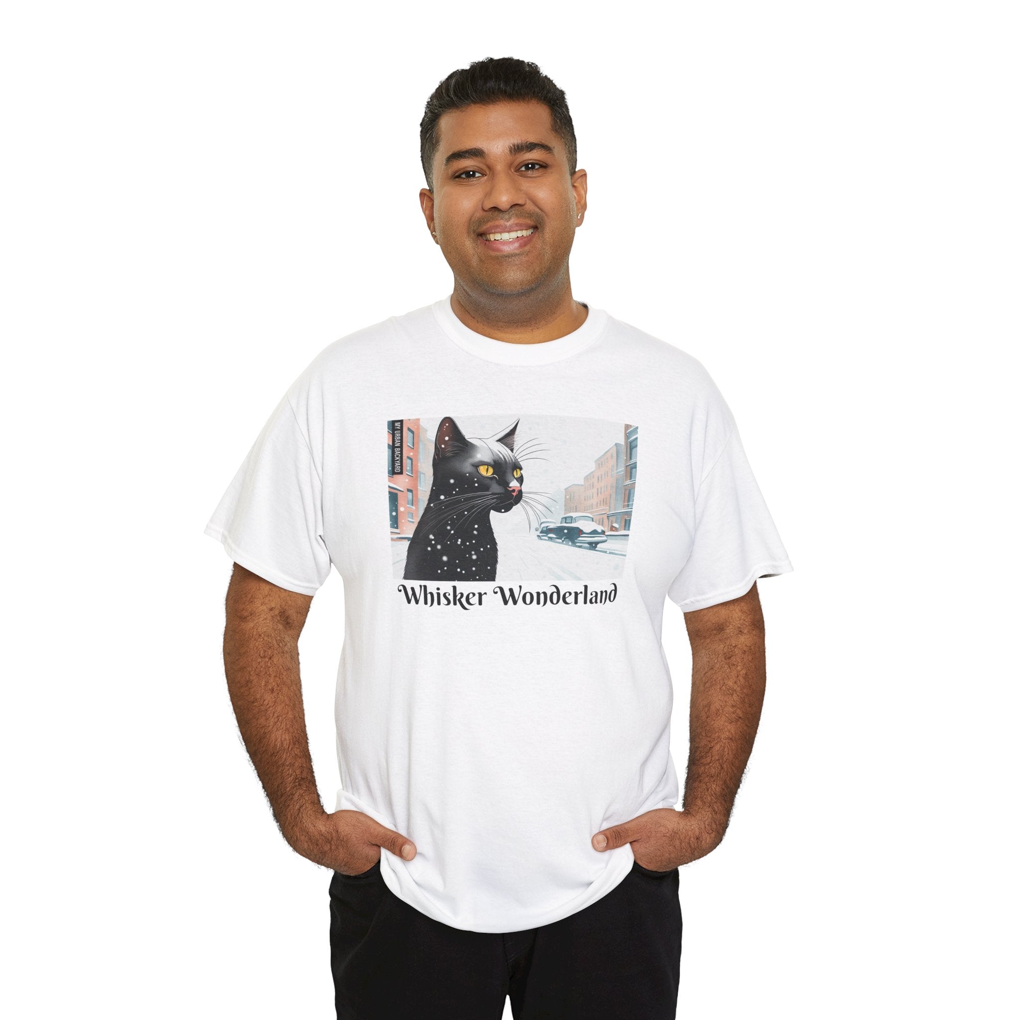 Whisker Wonderland Unisex Heavy Cotton Tee - Cozy Cat Lover's T-Shirt