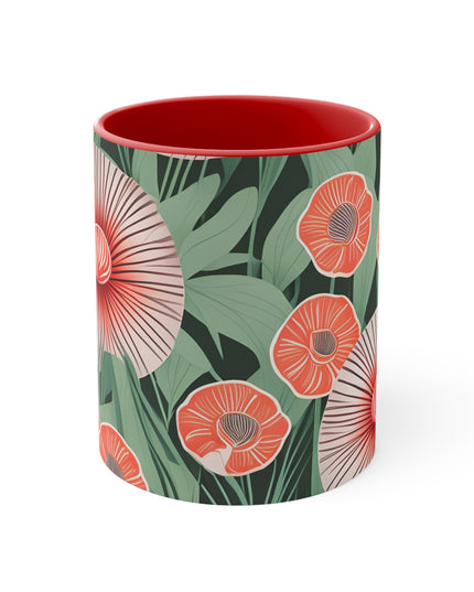 Art Deco Flowers, Ceramic Mug - Perfect for Coffee, Tea, and More!