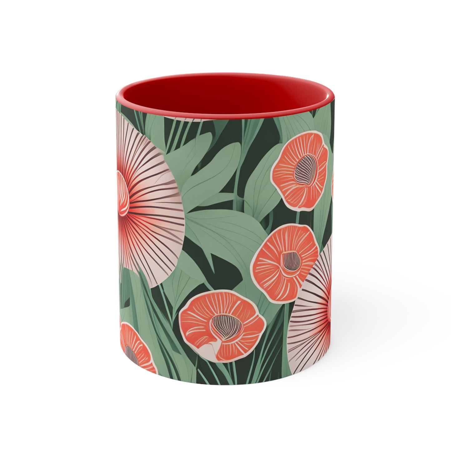 Art Deco Flowers, Ceramic Mug - Perfect for Coffee, Tea, and More!