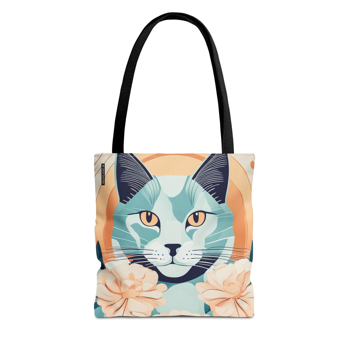 Leo Bluemane, Floral Cat Tote Bag