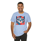 Red White and Blue Cat, Soft 100% Jersey Cotton T-Shirt, Unisex, Short Sleeve, Retail Fit