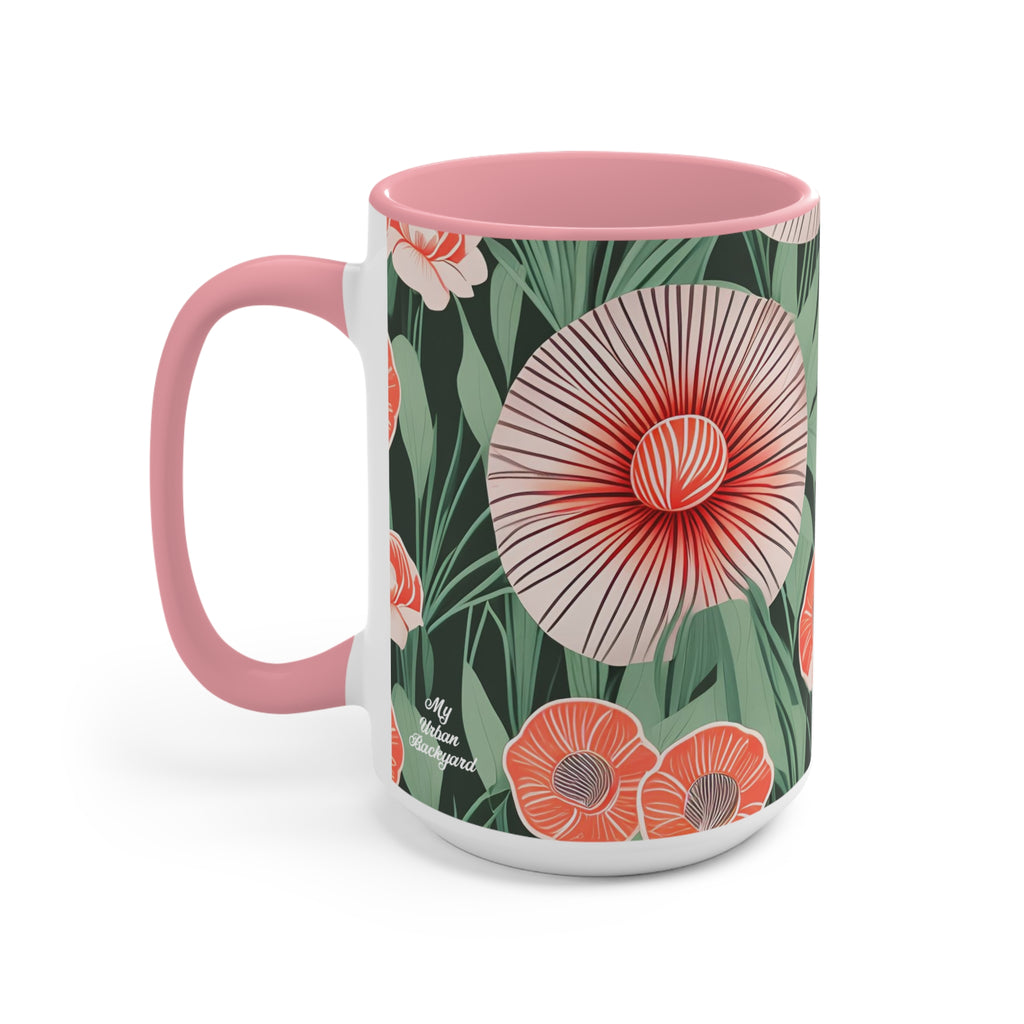 Art Deco Flowers, Ceramic Mug - Perfect for Coffee, Tea, and More!
