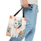 Whiskers, Cat Tote Bag with Cotton Handles For Everyday Use, 3 Sizes