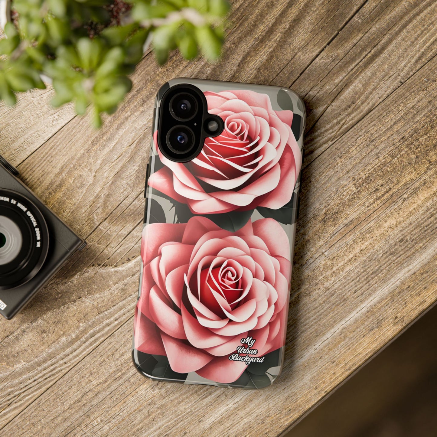 Pink Rose Flowers, Cell Phone Case - Apple, Samsung or Google Pixel