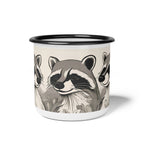 Three Raccoons, Enamel Camping Mug