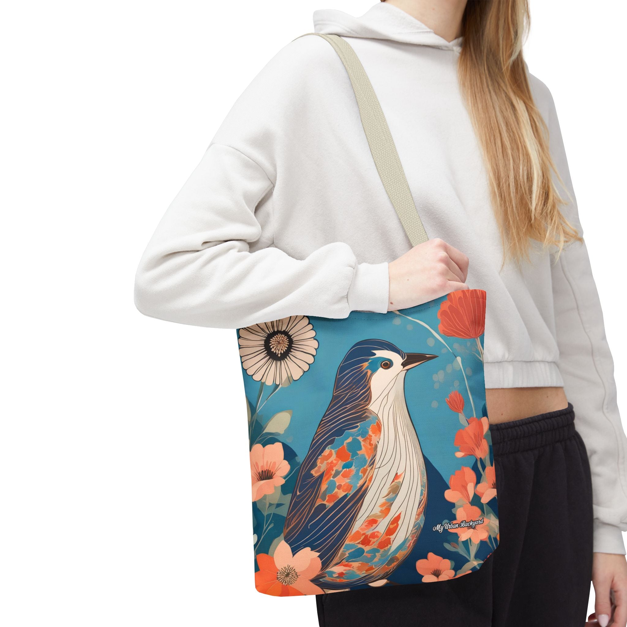Colorful Bird Tote Bag with Cotton Handles For Everyday Use, 3 Sizes