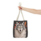 Art Deco Wolf Tote Bag with Cotton Handles For Everyday Use, 3 Sizes