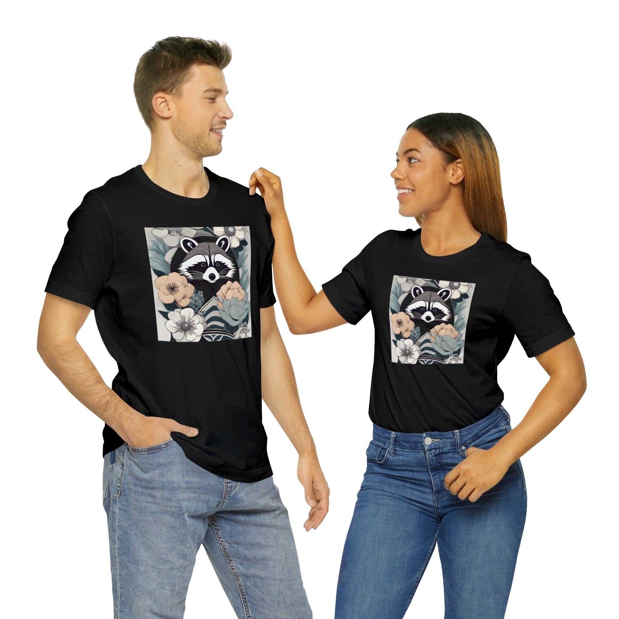 Rocco Pawsley, Raccoon T-Shirt, Soft 100% Cotton, Short Sleeve, Classic Fit - Unisex
