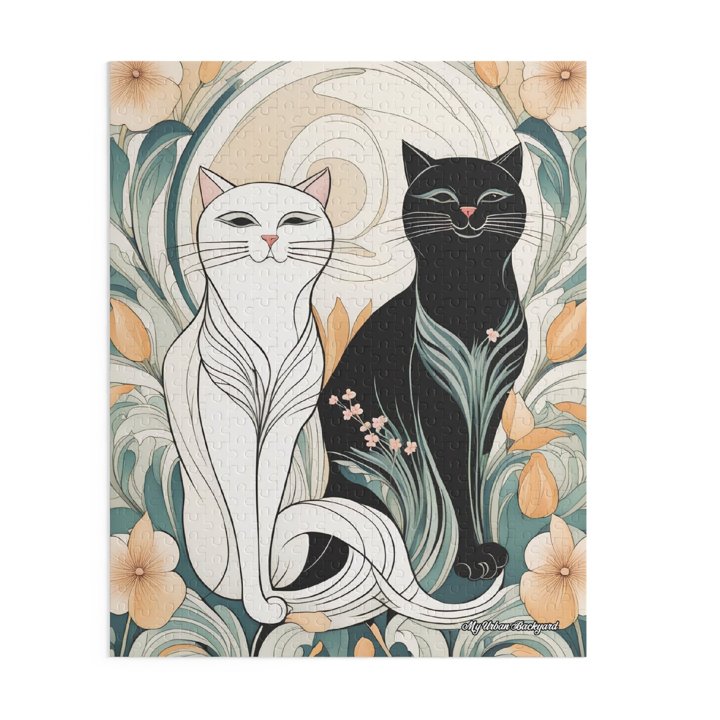 Two Happy Cats, Jigsaw Puzzle, (120, 252, or 500-Piece)