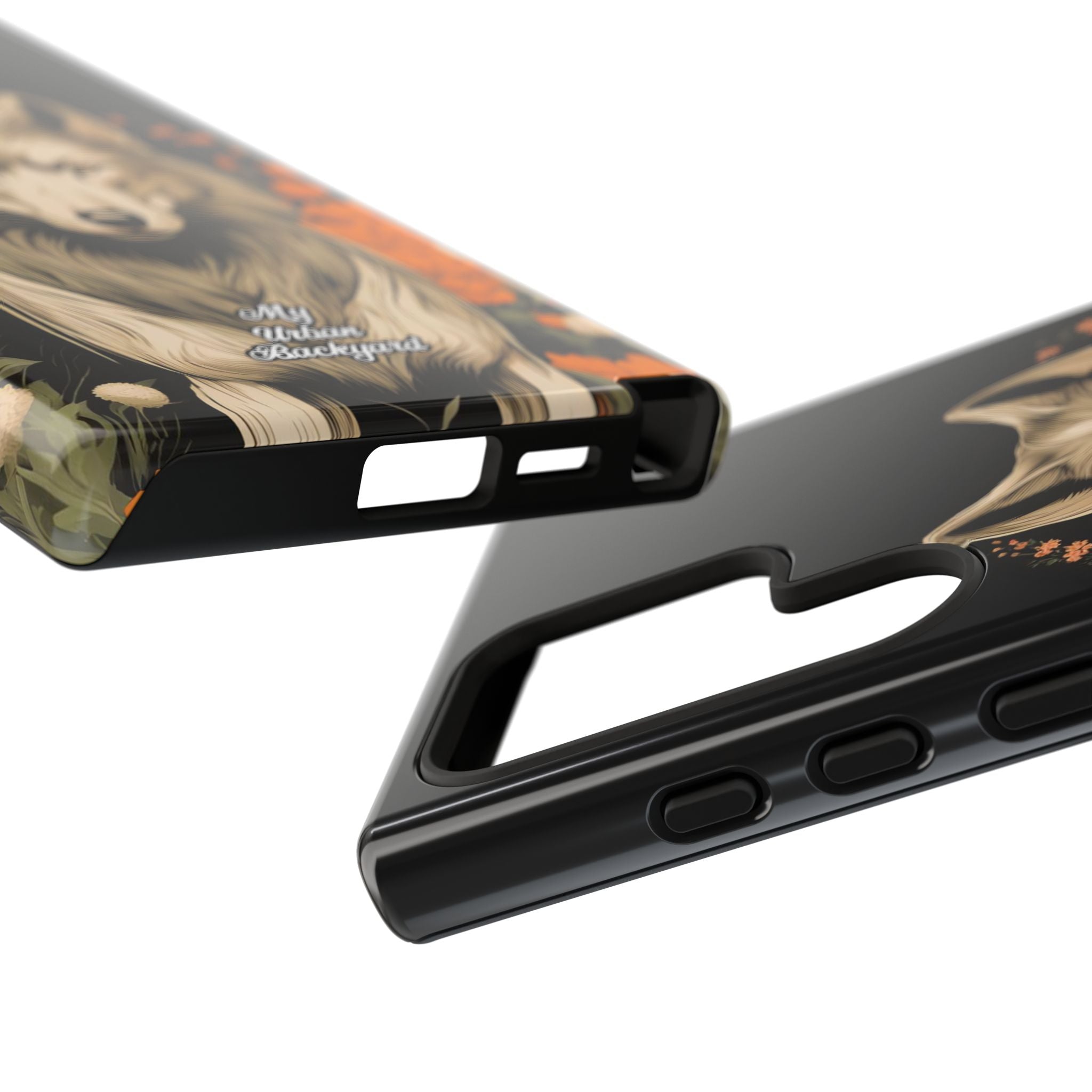 Wolf with Flowers, Animal Cell Phone Case - Apple, Samsung, Google Pixel