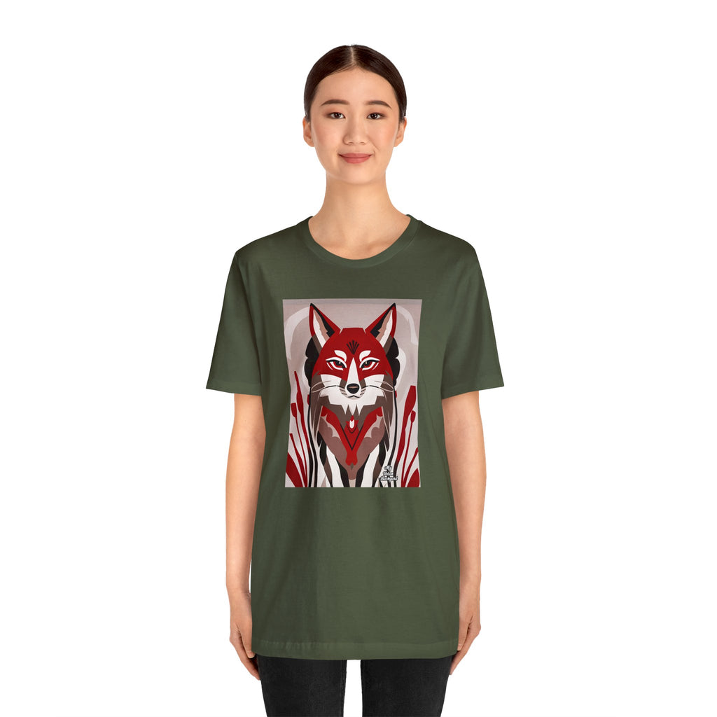 Red Coyote, Soft 100% Jersey Cotton T-Shirt, Unisex, Short Sleeve, Retail Fit