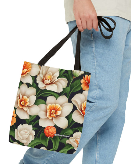 Pretty Flowers Tote Bag with Cotton Handles For Everyday Use, 3 Sizes