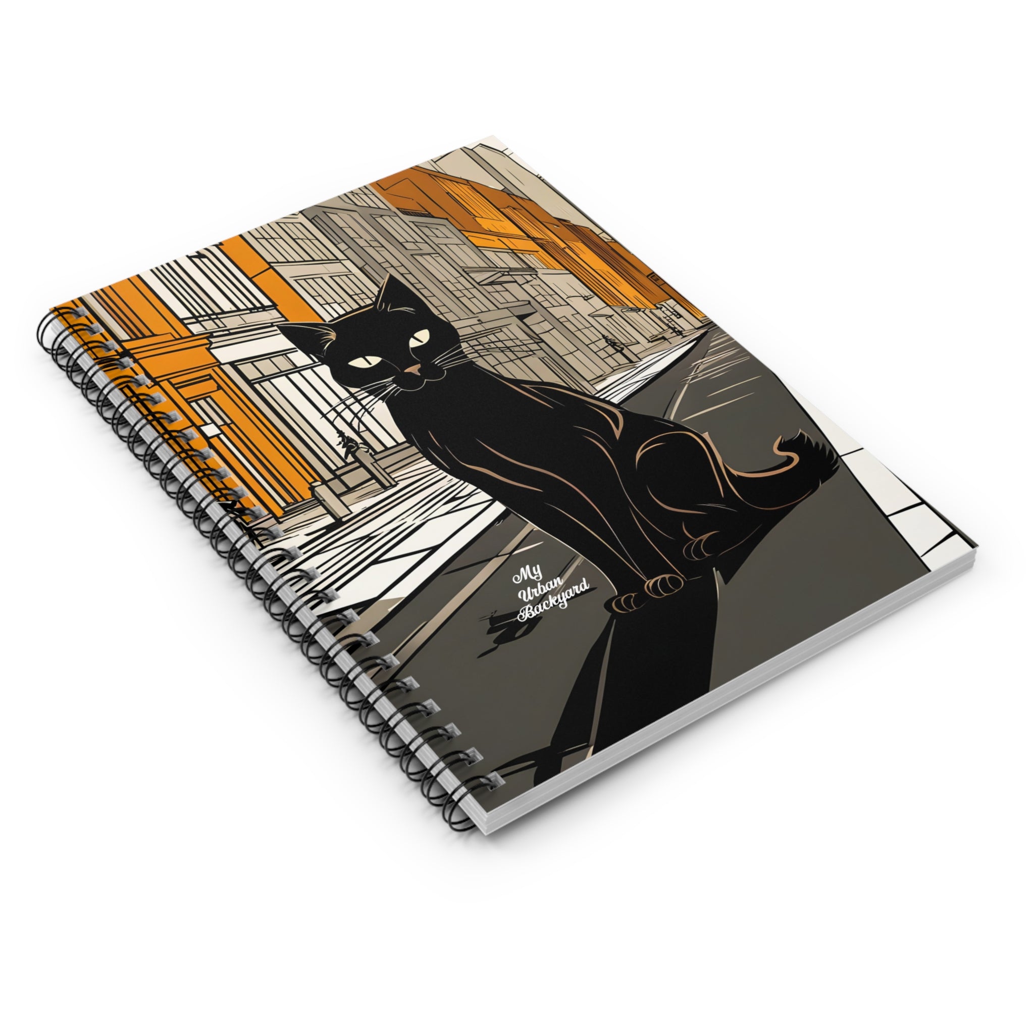 Lucian Purrcrest, Cat Spiral Notebook Writing Journal - 118 Ruled Pages