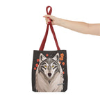 Art Deco Wolf Tote Bag with Cotton Handles For Everyday Use, 3 Sizes