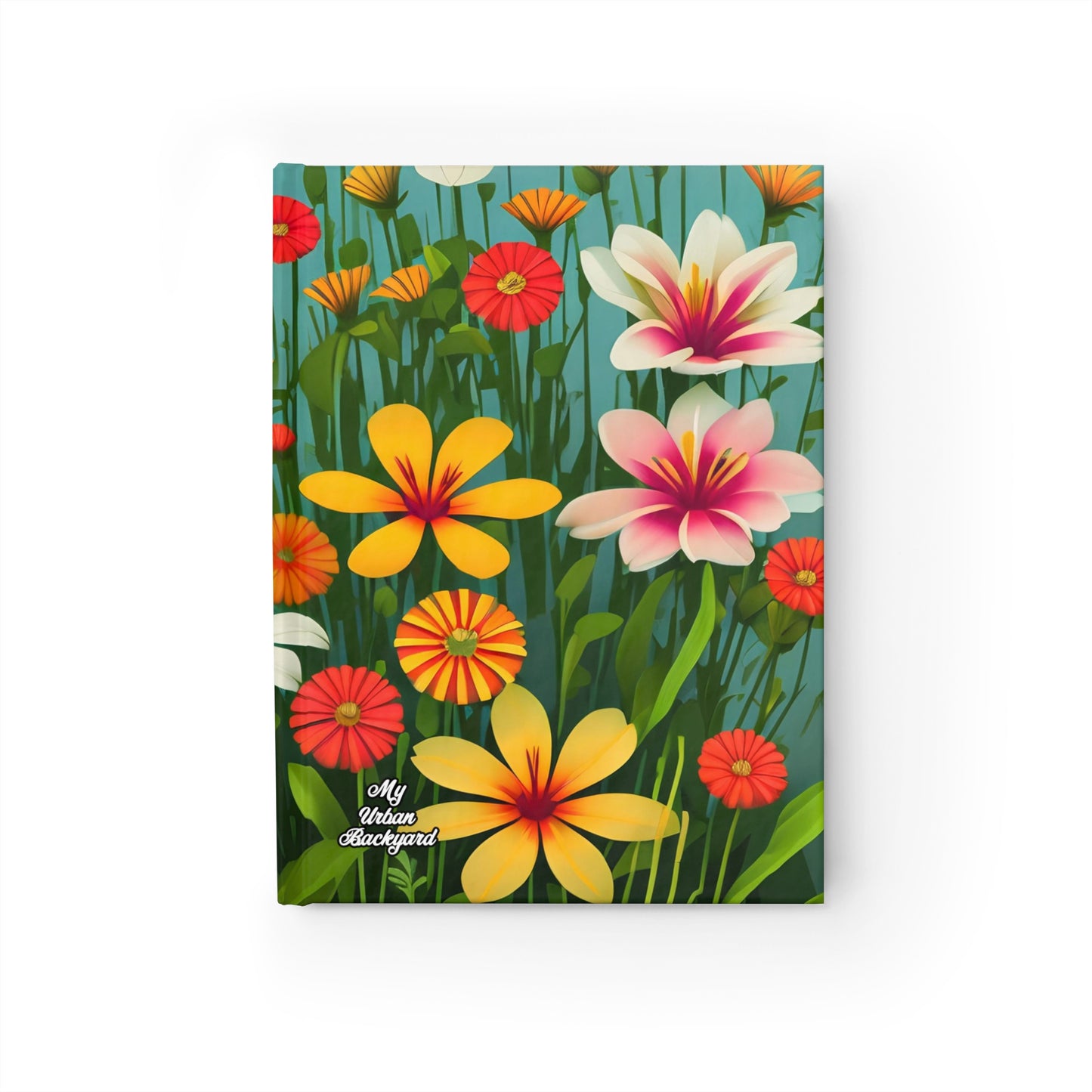 Hardcover Writing Journal with 128 ruled line pages - Wildflowers