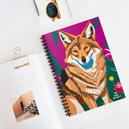 Coyote and Wildflowers, Spiral Notebook Journal - Write in Style