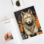 Wolf with Flowers, Spiral Notebook Journal - Write in Style