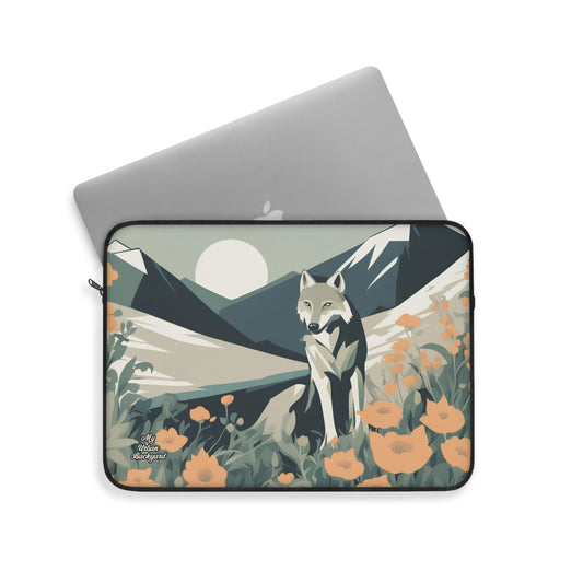 Mountain Wolf, Laptop Carrying Case, Top Loading Sleeve for School or Work