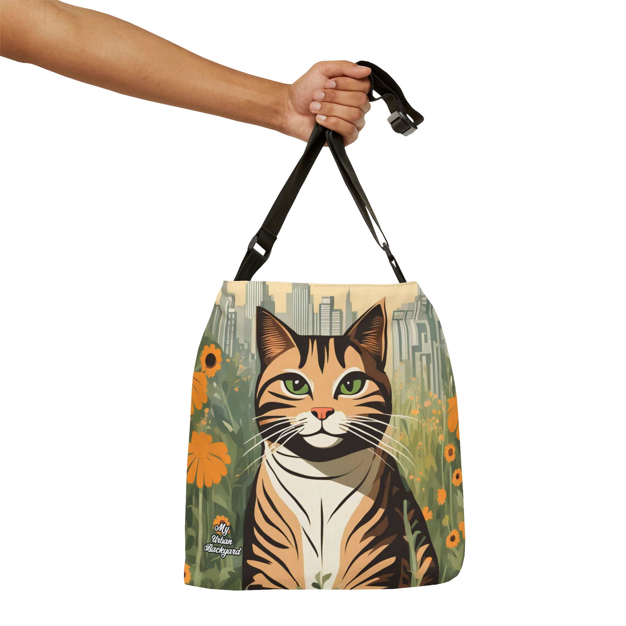 Finn Purrington, Cat Tote Bag with Adjustable Strap - Trendy and Versatile