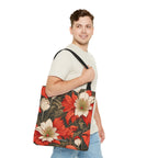 Holiday Flowers, Tote Bag with Cotton Handles