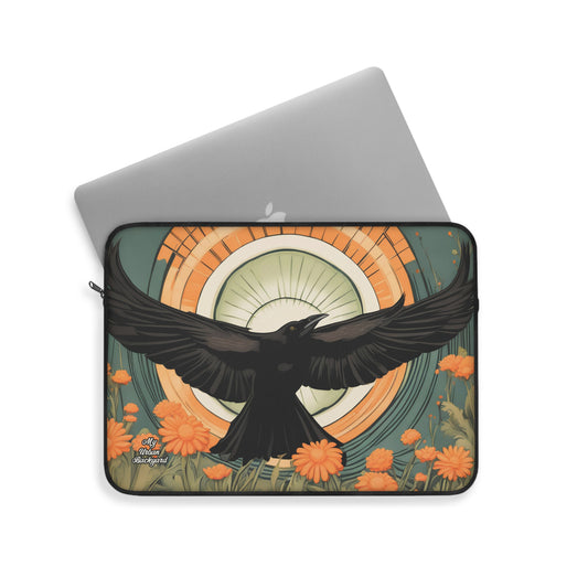 Flying Crow, Laptop Carrying Case, Top Loading Sleeve for School or Work