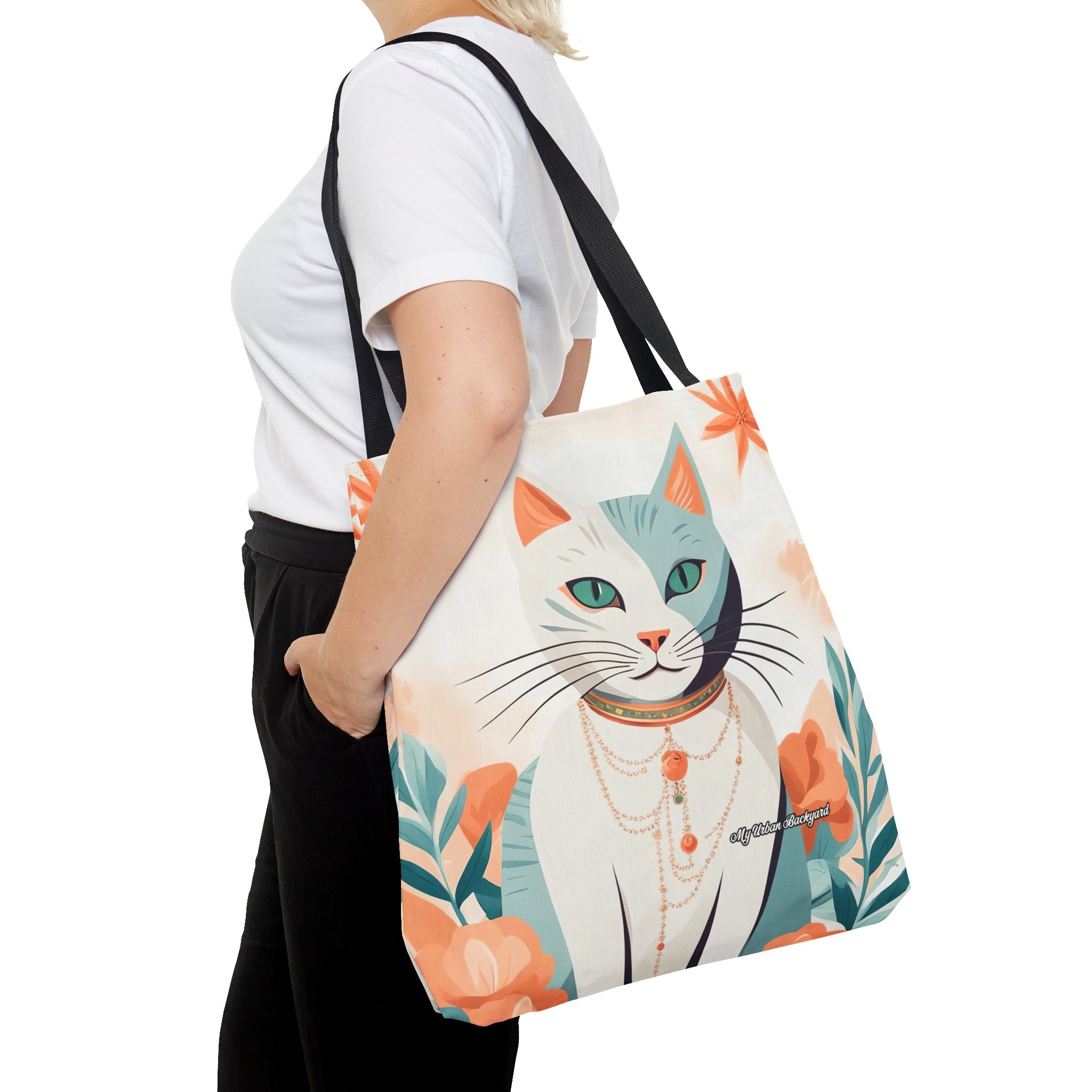 Whiskers, Cat Tote Bag with Cotton Handles For Everyday Use, 3 Sizes