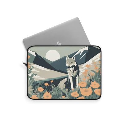Mountain Wolf, Laptop Carrying Case, Top Loading Sleeve for School or Work