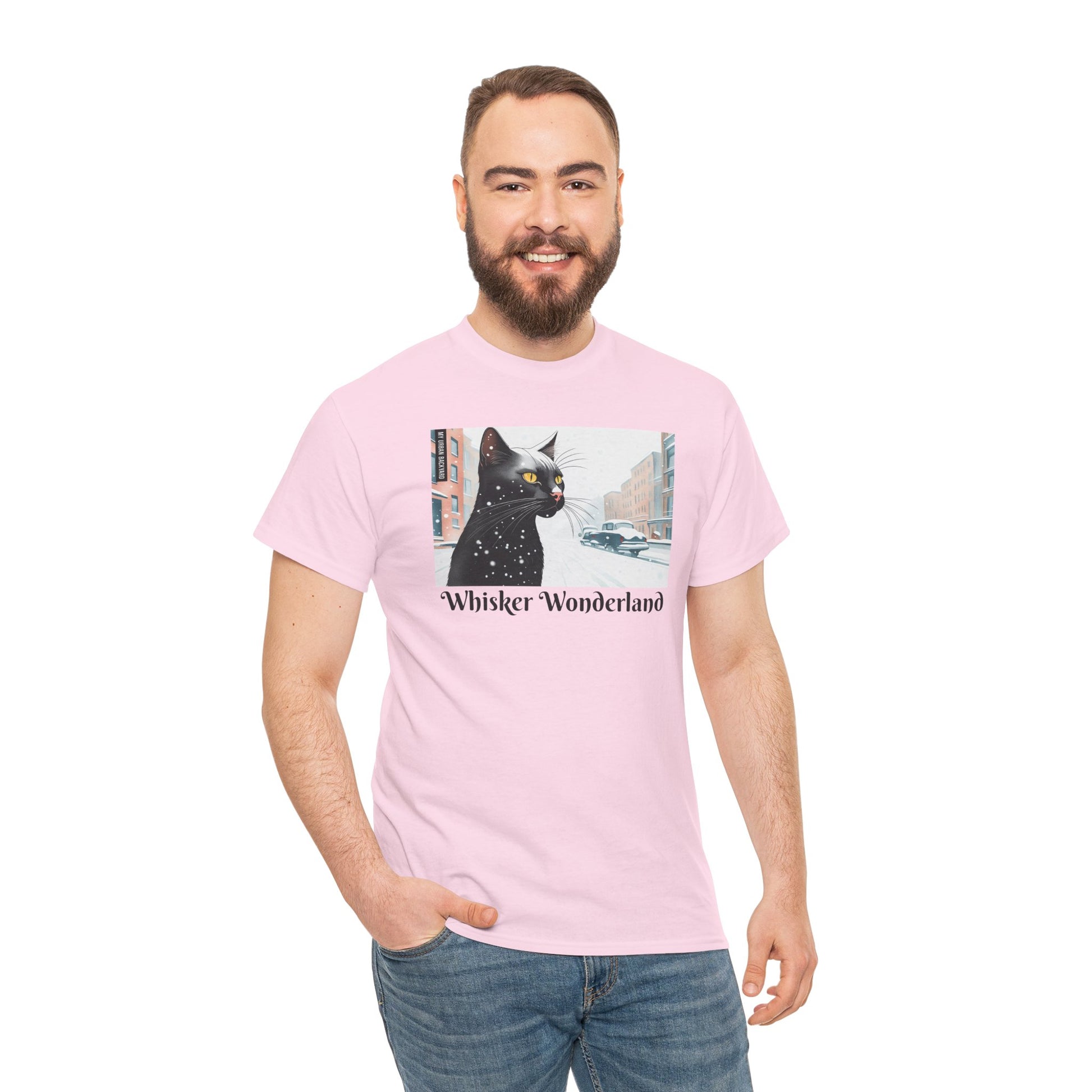 Whisker Wonderland Unisex Heavy Cotton Tee - Cozy Cat Lover's T-Shirt