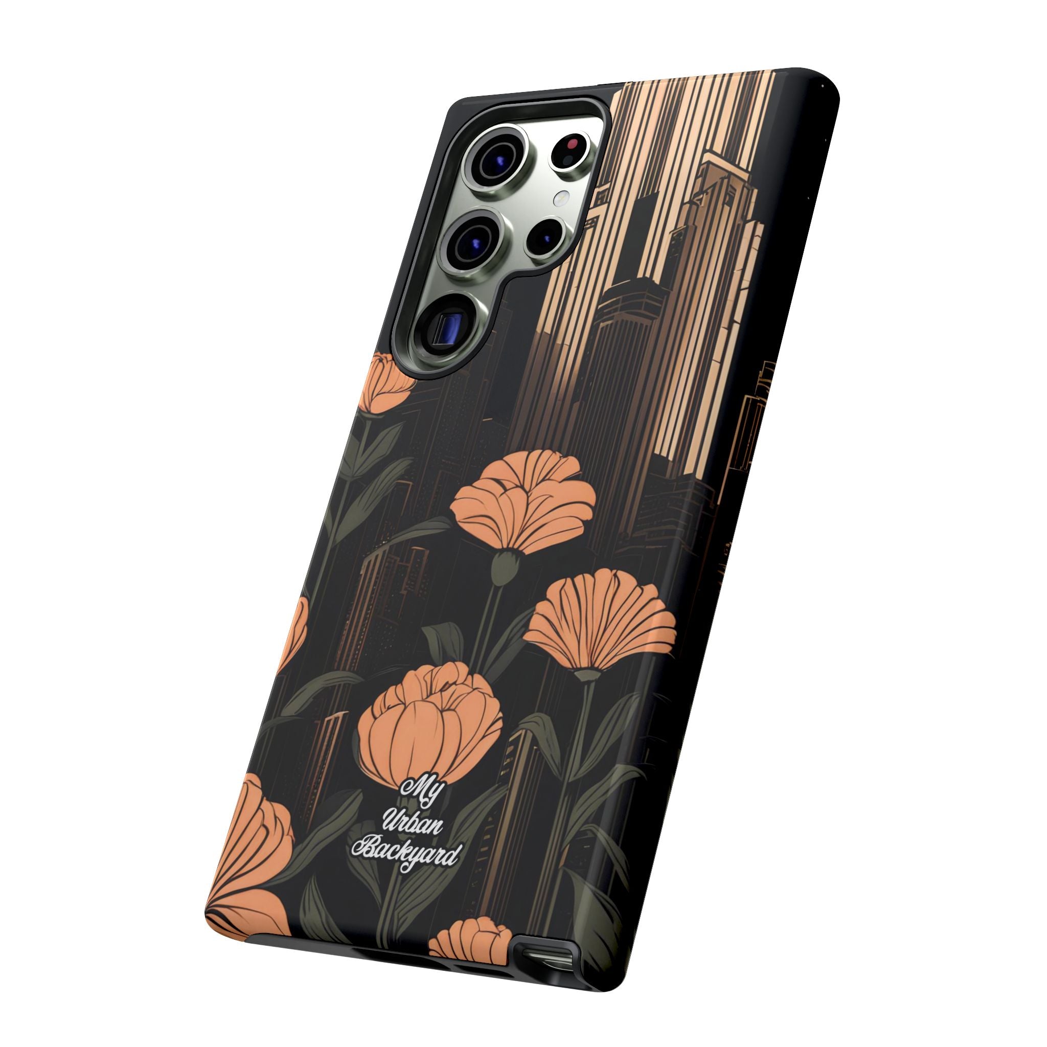 Urban Evening with Flowers, Cell Phone Case
