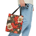 Holiday Flowers, Tote Bag with Cotton Handles