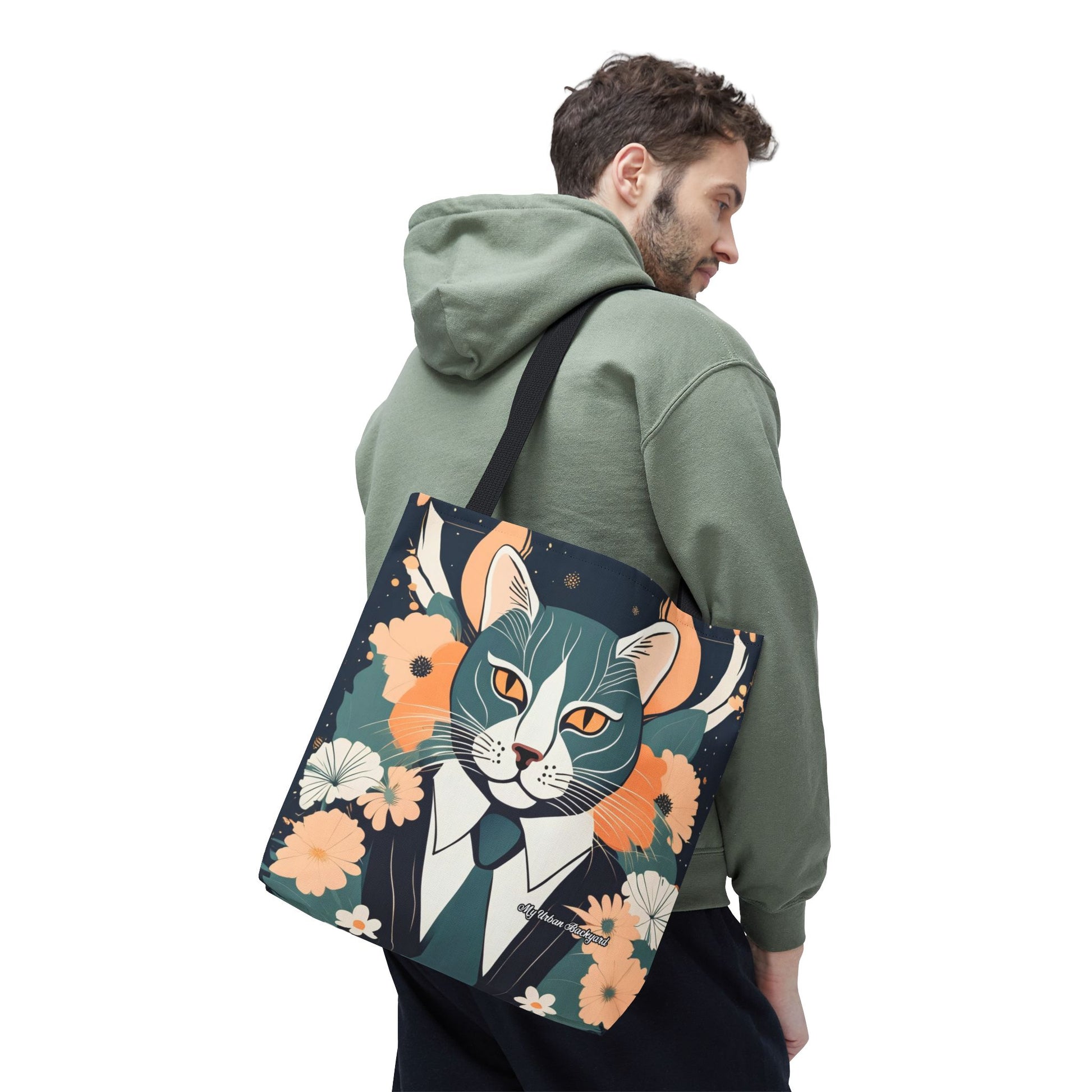 Simon Whiskerford, Cat Tote Bag with Cotton Handles For Everyday Use, 3 Sizes